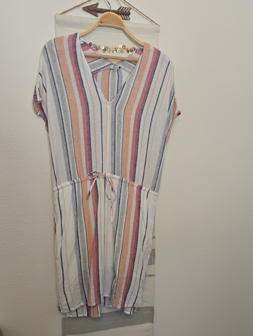Rails Wren Striped Dress Linen Blend, Pockets S EUC! - Picture 6 of 10